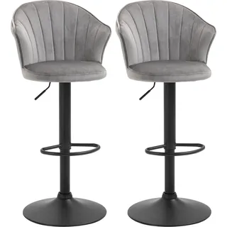 Homcom Barhocker 51,5 x 57,5 x 93-114,5 cm Grau
