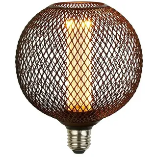 Searchlight LED-Lampe Kugel Filigran  (Schwarz, E27, Bernstein)