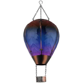 GLOBO Solarleuchte Metall 25x58 cm 24x LED schwarz matt