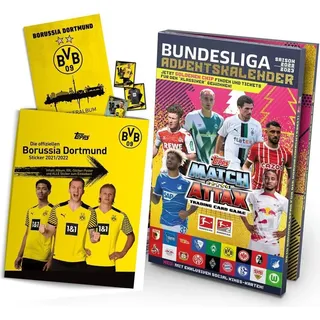 Match Attax Bundesliga 2022/23 - Adventskalender & BVB Borussia Dortmund Sticker Set 21/22