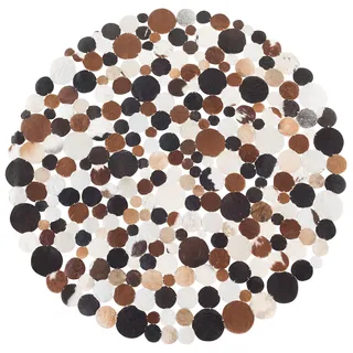 Beliani Sorgun Kurzflorteppich 140 x 140 cm Braun