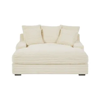 Vente-Unique Recamiere, Beige, Textil, Uni, 1-Sitzer, 163x95x168 cm, Wohnzimmer, Sessel, Relaxliegen