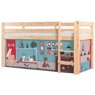 58 aufm Kessel Hochbett Karolina 210 x 106 x 114 cm Kiefer massiv natur beige