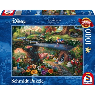 Schmidt Spiele GmbH Puzzle 1000 Teile Puzzle Thomas Kinkade Disney Alice im Wunderland 59636, 1000 Puzzleteile