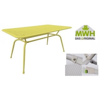 MWH Gartentisch MWH-Tisch Conello 160x90x74cm gelb Streckmetalltisch Gartentisch Tisch gelb