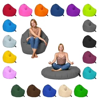 Momiralland Sitzsack 2 in 1 Funktion für bequemes Sitzen & Liegen – Indoor & Outdoor da er Wasserfest ist – Bdenkissen – für Kinder & Erwachsene (Türkis, 145 cm - Durchmesser)