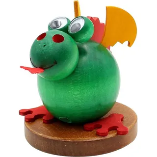 Dekoteam24 Räucherfigur Drache 9 x 9 x 11 cm Grün