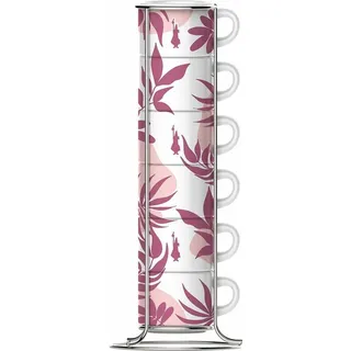Bialetti SS2024001, Set, 0,09 l, Rose, Weiß, Porzellan, Tasse, Espresso - Rosa/Weiß