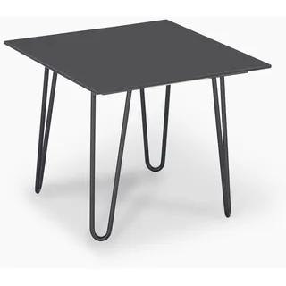 janEven Beistelltisch CoasLine Anthrazit Quadratisch Hairpin Beine