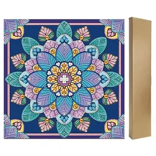 DCIDBEI Diamond Painting Spezial Strasssteine Mandal 30x30cm Stickbilder Erwachsene Mandala Diamant Painting Bilder Blumen Basteln Malen Handarbeiten Diamond Painting Erwachsene Glitzer Blume Box