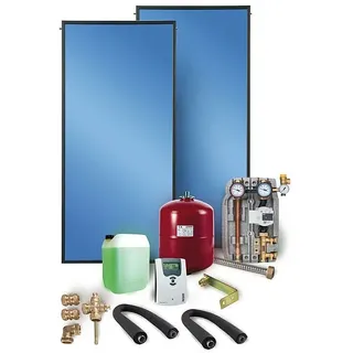 Sunex Solaranlage Flachkollektor Paket Solar SX 2.0 4,04 m2 Solarthermie Solar Warmwasser