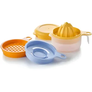 Tupperware Set-en-1 Multifunktionskrug 7 in 1 - Zitruspresse Zester Eitrenner - 200 ml - Kunststoff - 12,5 cm - Spülmaschinenfest Praktische Küche Profi-Qualität