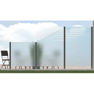 Bijon Sichtschutz Glas Terrassen, Windschutz Glaszaun, Garten