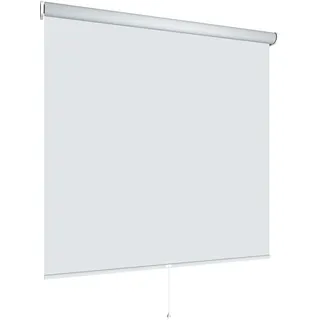 Verdunklungsrollo Springrollo Mittelzugrollo viele Farben und Größen Montage Metall Träger Fenster Rollo Vorhang lichtundurchlässig Raum verdunkelnd Hitzeschutz Sichtschutz (160 x 180 cm, Hellgrau)
