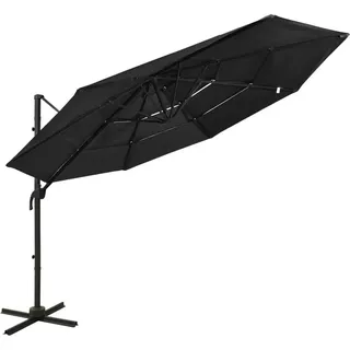 vidaXL Sonnenschirm 300 x 300 cm Schwarz