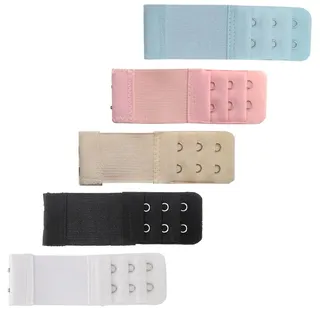 5 Stück BH verlängerung, BH verlängerung 2 haken, BH erweiterung 2 haken, BH verschluss verlängerung, Damen BH-Verlängerer 3 Haken Stretch Unterwäsche Verlängerungsschnalle Verlängerungsgurt