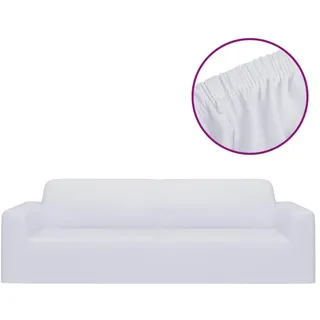 vidaXL Sofahusse 3-Sitzer Weiß 100% Polyester