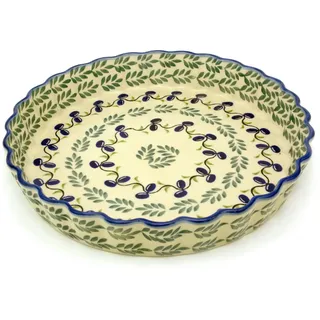 Bunzlauer Keramik Tarte-oder Quicheform 26,5 cm (Dekor Oliven)