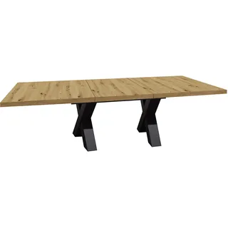 Couchtisch - Asteiche - ausziehbar - X-Gestell - 160 cm