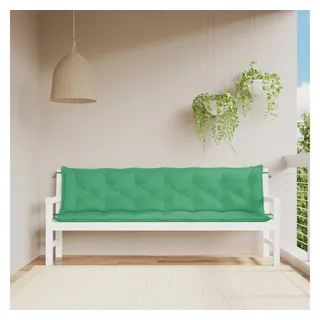 vidaXL Bankauflage 200 x 50 x 7 cm grün 2 St.
