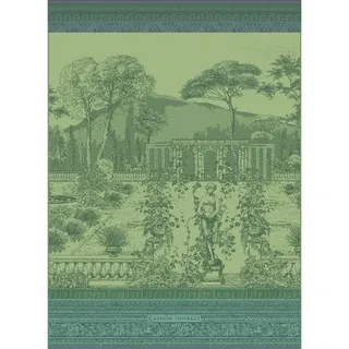 Garnier Thiebaut - Geschirrtuch Jardin Spirituel Tor Vert 56x77 cm Baumwolle