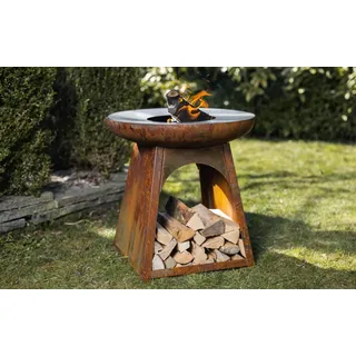 Feu de Jardin Gartenfeuer Feuerschale mit Grillplatte TOP UP