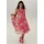 Chiffonkleid Florale Musterung Gelb/Pink/Rosa/Schwarz 38