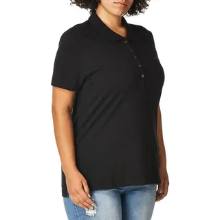 Tommy Hilfiger Klassisches kurzärmeliges Damen-Poloshirt (Standard und Übergröße) - Schwarz - Mittel - M