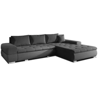 ax living Ecksofa L-Form 5-Sitzer Dunkelgrau