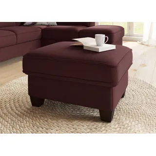 OTTO home Hocker County Luxus-Microfaser 75 x 47 x 65 cm Rot