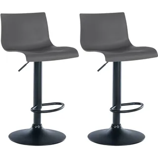 CLP Barhocker Branford 2er Set höhenverstellbar drehbar grau