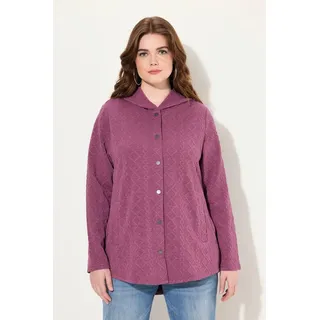 Ulla Popken Hoodie Zopfmuster Blau XXL