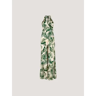 Druckkleid APRICOT "Tropical Satin Kleid", Damen, Gr. L (40), N-Gr, beige (creme), Obermaterial: 100% Polyester PES., gemustert, Kleider Druckkleid, mit Neckholder