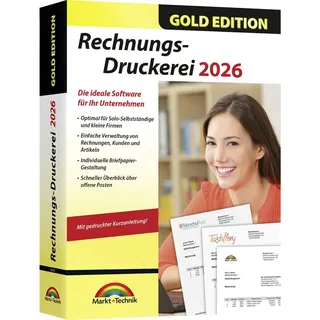 Markt + Technik Markt & Technik Rechnungsdruckerei 2026 Gold Edition Windows Kaufmännische Software