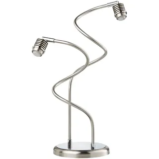 Paulmann 702.24 2EASY MyLED Tischleuchte 2x 5W Eisen gebürstet Warmweiß Metall