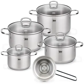 ELO Jaspis Topf-Set 5-tlg. Kochtopf + Kasserolle + Glasdeckel