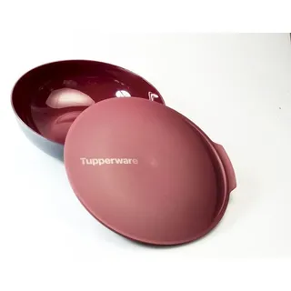 Tupperware Allegra 1,5 L rot merlot Deckelfarbe heller Schale Schüssel Servierschale
