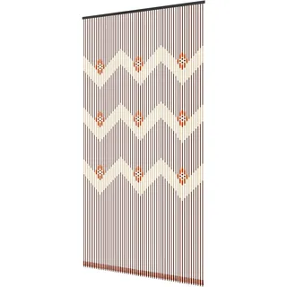 PINYELIN Bambusvorhang Türvorhang, Perlenvorhang Türvorhang Hölzern Perlenvorhang Holzperlenvorhang Retro Perlenvorhang, Hängender Teilervorhang Dekovorhang