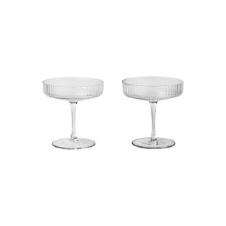 Champagner Glas Set Ripple clear