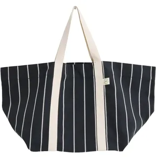Hay Outdoor Market Picnic Bag Medium Black with beige stripe