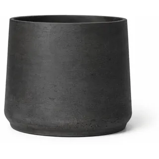Finestgreen Patt Pflanzgefäß Schwarz XXL | Blumentopf für Innen- und Außenbereich, Frostfest, UV-Beständig, wasserdicht | Blumenkübel Betonoptik