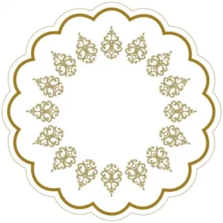 Sovie HORECA Tablett-Deckchen Royal Line Gold aus Tissue 7-lagig, Ø 180 mm, 250 Stück - Untersetzer Ornamente