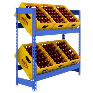 simonclick Simonbottle Getränkekistenregal 100 x 30 x 100 cm Blau