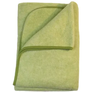 Cosilana Baby Fleece Decke kbT Wolle Bio Baumwolle Made in Germany (Lindgruen-Melange, 100x80)