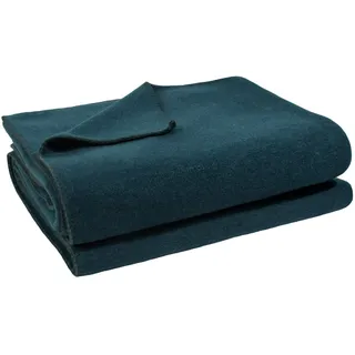 Soft-Fleece-Decke – Polarfleece-Decke mit Häkelstich – flauschige Kuscheldecke – 220x240 cm – 795 dark ocean - von ’zoeppritz since 1828’