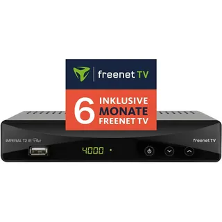 Telestar Imperial T2 IR Plus – DVB-T2 Receiver (Receiver für Antennenfernsehen, HDMI, SCART, PVR Aufnahmefunktion, inkl. 6 Monate freenet TV) – Schwarz