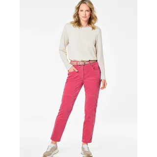 GOLDNER Schlupfhose Bequeme Samthose pink 27