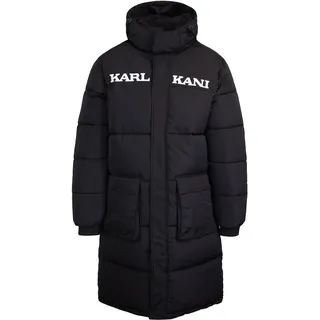Karl Kani Retro Essential Puffer Long Jacke Jacke Parka (DE/NL/SE/PL, Alphanumerisch, XS, Regular, Regular, black) - XS
