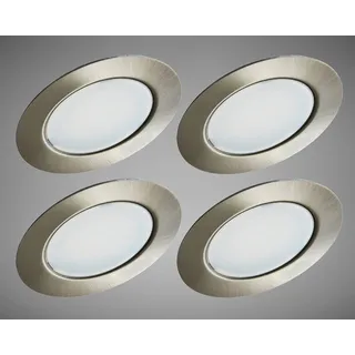 Trango 4er Set G4E-042 Einbauleuchte rund Nickel matt