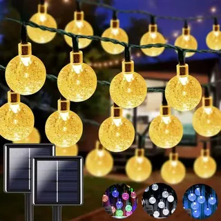 Montegoni Lichterkette Solar 5m 20 LEDs IP65 warmweiß 8 Modi